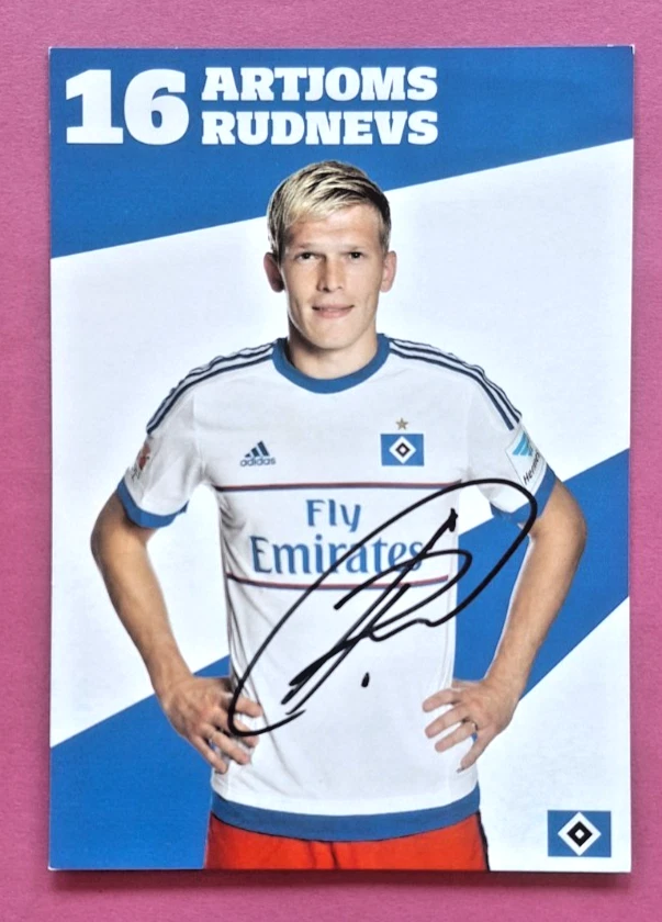 HSV Autogrammkarte, Artjoms Rudnevs, 2015/16, Hamburger SV  - Bild 1 von 1