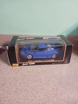 MAISTO 31808 Diecast Colbalt Blue Bugatti EB1110 Edición Especial 1:18 1992 Foto 1 de 4