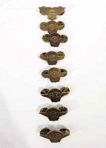 HOG Ladies of Harley Davidson Brass Wing Pins 2008-2014 & 2017 Lot of 8  - Bild 1 von 8