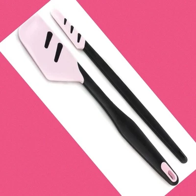 Tupperware Teigschaber Duo, 2er Set Kleiner+ Großer Teigschaber NEU Rosa-Schwarz - Bild 1 von 4