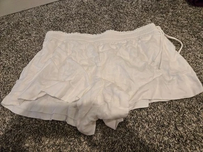 J Crew Linen Side Tie Pull On Shorts White XL - Image 1 of 4