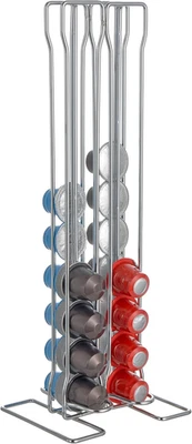 Portacapsule per Caffè in Metallo, Supporto Porta Capsule Color Argento, Accesso - Immagine 1 di 4