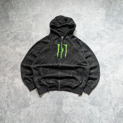 Sudadera con Capucha Monster Energy Ken Block Racing Boxy Logo Grande Cremallera De Colección Talla L Carreras - Imagen 1 de 4