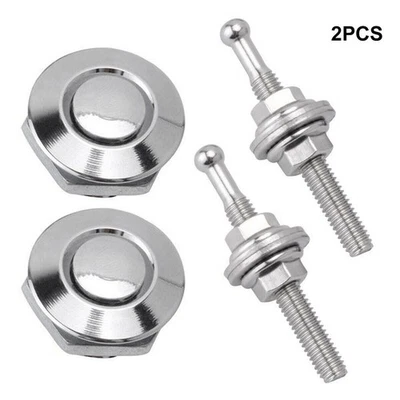 Быстросъемные нажимные кнопки штифты замка капота зажим комплект защелок для автомобильного бампера серебристые - Изображение 1 из 4