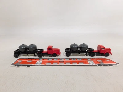 2X H0 1:87 Silo Cemento Rimorchio MB Da Set Autodrom ? Mint #DX282-0,5 - Immagine 1 di 4