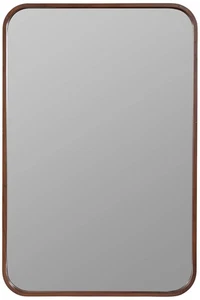Saffron Shiny Walnut 24" x 36" Rectangular Wall Mirror - Picture 1 of 1