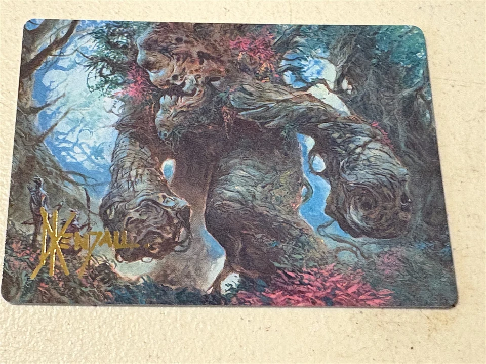 mtg gold signature Magnigoth Sentry, Dominaria United Art Series card 40/81 - Image 1 of 1