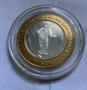 Circus Circus ~ $10 Gaming Casino Token ~ .999 SILVER Strike - Picture 1 of 2