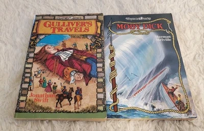 ILLUSTRATED CLASSICS 2 Paperback BOOK LOT Gulliver's Travels MOBY DICK Very Good - Image 1 of 3