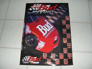 BUD SHOOTOUT 7. FEBRUAR 1999 BUDWEISER NASCAR POSTER DAYTONA TOLLES PREISWERTES GESCHENK - Bild 1 von 1