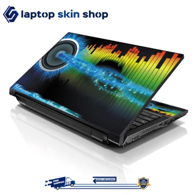 Laptop Skin Sticker Decal Cover for Notebook Macbook Hp Music Waves 13-16 inch - Image 1 of 4