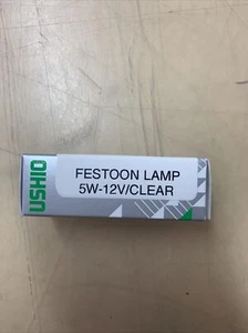 Ushio Festoon Lamp 5W 12V Clear - Picture 1 of 2