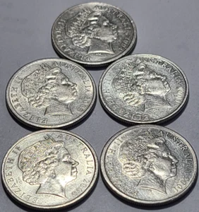 2000, 2001, 2002, 2003, 2004 Australia 5 Cents KM# 401 (5 COIN LOT) US SELLER - Picture 1 of 1