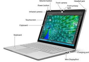 Microsoft Surface Book TS Intel i5 6300U 8GB RAM 256GB SSD/ NVIDIA GeForce GPU - Picture 1 of 5