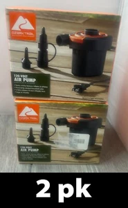 2pk Ozark Trail Sidewinder 4" 120V AC Plug Electric Air Pump, Gray/Orange - Picture 1 of 10