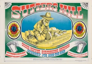 Póster Original Vintage Sutters Mill Quicksilver Mensajero Country Joe Rock 1967 - Imagen 1 de 1