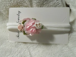 Baby/Newborn/Toddler Soft stretch Nylon Headband Flowers/ Photo Prop/ Gifts - Picture 1 of 3