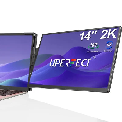 Used 14" 2K Portable Monitor Laptop Screen Extender USB C For 13"-17'' Laptops - Image 1 of 4