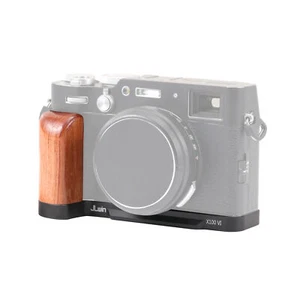 CNC Aluminum L-Shaped Wooden Handle QR Plate for Fujifilm X100V/X100VI Camera - Picture 1 of 36