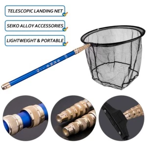 Fishing Pole Telescopic Landing Triangle Folding Net Fly Hand Dip Casting Net - Picture 1 of 23