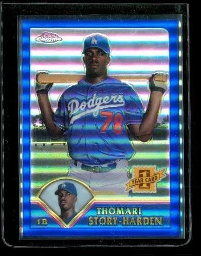 2003 TOPPS CHROME 1ST Refractor Baseball Card T187 THOMARI STORY-HARDEN Dodgers - Image 1 of 2