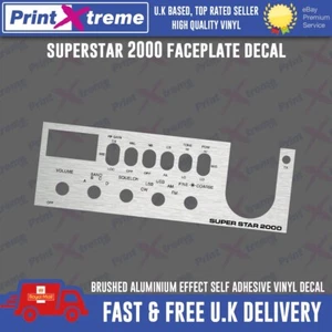 SUPERSTAR 2000 cb radio placa frontal bisel pegatina autoadhesivo cepillado alumbre - Imagen 1 de 5