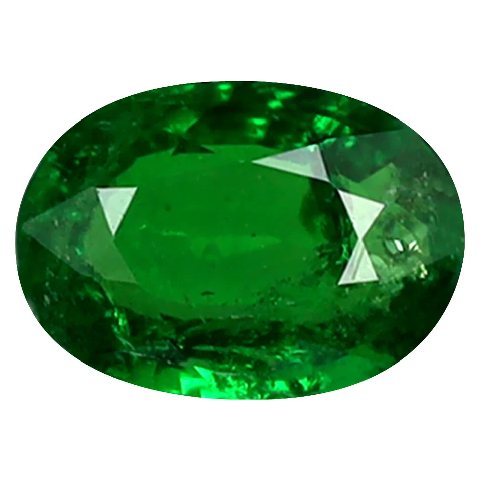 Piedra preciosa granate tsavorita verde sin calefacción de 0,69 quilates excelente corte ovalado (7 x 5 mm) Foto 1 de 1