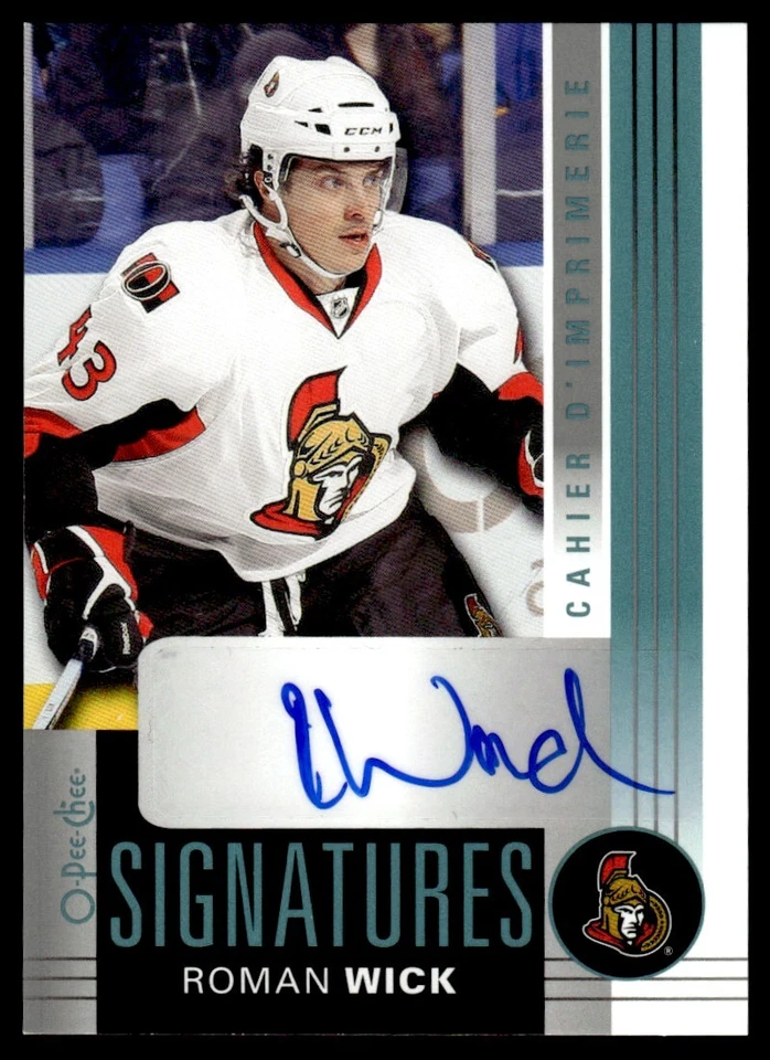 2013-14 O-Pee-Chee Signatures Roman Wick Auto #OPC-RW - Image 1 of 2