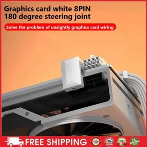 180-Grad-Netzteil-Adapter DIY 8-Pin-Buchse auf 8-Pin-Stecker für Grafikkarte NEW - Photo 1/12