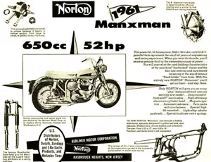 1961 Norton Manxman - Promotional Advertising Poster - Picture 1 of 1