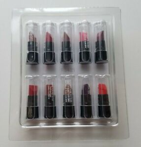 Avon fmg Glimmer Satin Lipstick Samples 10 Sample Shades Factory Sealed #1