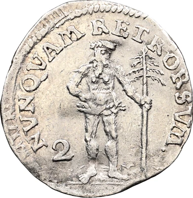 1774 LCR Estados Alemanes Brunswick Wolfenbuttel Wildman 2 Mariengroschen NGC AU Foto 1 de 3