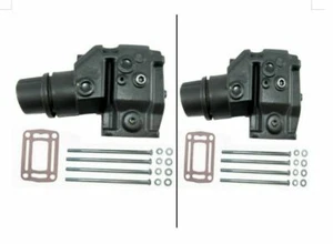 TWO Volvo Penta Exhaust Riser Elbow OMC 4.3 5.0 5.7 5.8 L 305 350 v6 v8 manifold - Picture 1 of 1