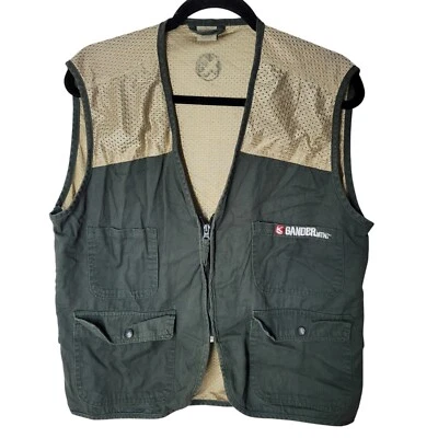 Gander Mountain Guide Mens Sz L Green TAn Hunting Vest - Image 1 of 4