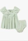 Toddler Girls Light Green Two Piece Velour Dress Set. Size Twenty-four Months