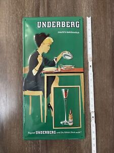 Underberg Bitters Tin sign Advertisement Woman With Cocktail-￼19x9
