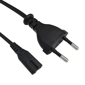 Stromkabel Euro Netzkabel Stecker 2-POL PIN 8 Form C7 PC PS5 Strom Kabel 1.5M - Bild 1 von 2