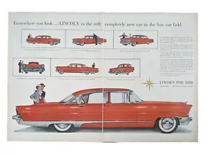 1956 Vintage Lincoln Premier 4-türige rote Limousine Hardtop Post WW2 - Bild 1 von 1