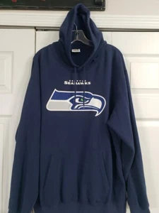 Felpa con cappuccio Seattle Seahawks Majestic NFL (XXL 56" petto) uomo blu  - Foto 1 di 4