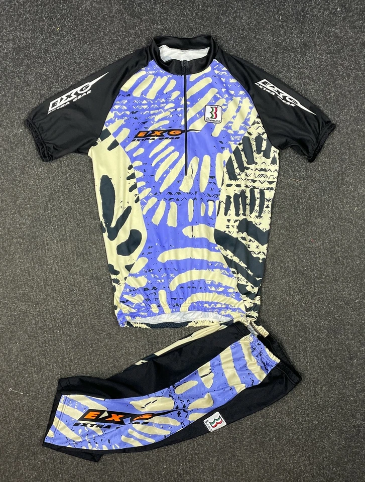 Vintage BIEMME EXG Multicolor Cycling Suit Jersey Bib Short Size L/XL - Image 1 of 4