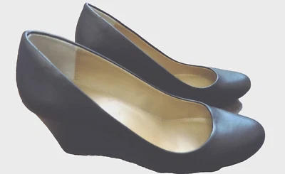 Zapatos de salón clásicos de cuña Nine West Black Highway 3Y de 3" talla 10 LN USADOS EN EXCELENTE ESTADO ¡Limpios bonitos! Foto 1 de 4