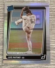 2021 Panini Donruss Rated Rookies Season Stat Line/21 Luis Patino#55 Rookie RC T