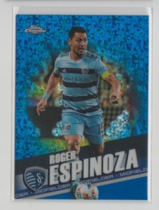 2022 Topps Chrome MLS Blue Mini-Diamond Refractor #57 Roger Espinoza /199 FlatSH