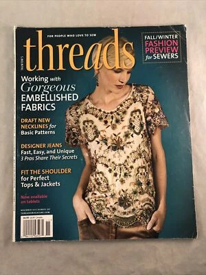 Taunton's Threads Magazine November 2013 Jeans Embellished Fabric Shoulder Fit - Image 1 of 4