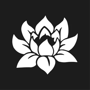 Detailed Lotus flower Vinyl Decal Flower Sticker - Picture 1 of 15