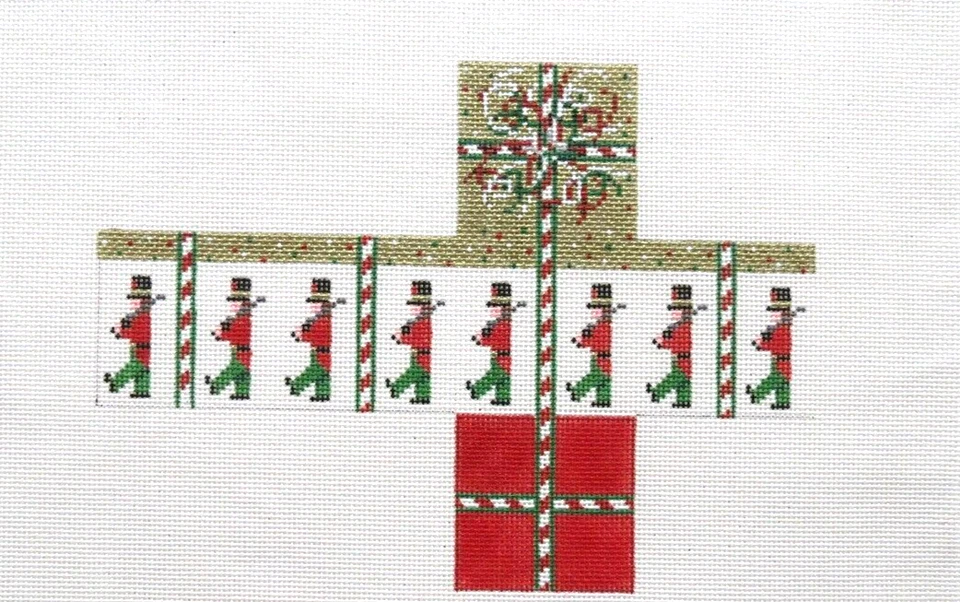 Susan Roberts Marching Soldiers 3-d Cube Handpainted Needlepoint Canvas 13ct - Image 1 of 1