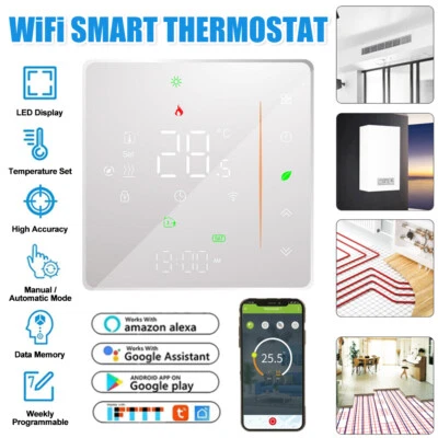 DIGITAL SMART THERMOSTAT HEIZKÖRPER WIFI HOME HEIZUNG FÜR APP ALEXA GOOGLE RAUM - Bild 1 von 4
