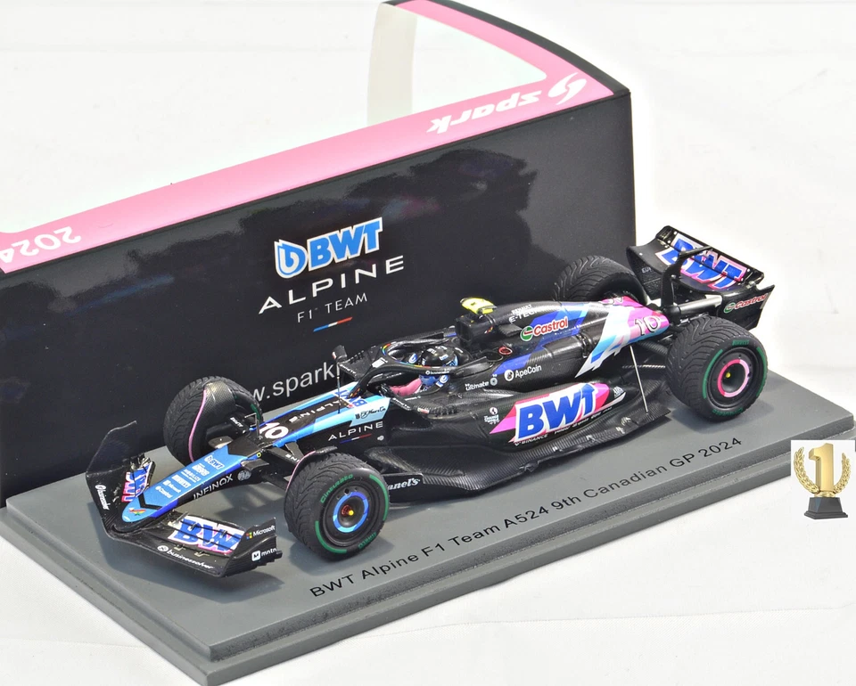 1:43 Spark S9536 BWT Alpine A524 Canadian GP 2024, Pierre Gasly #10 - Image 1 of 1