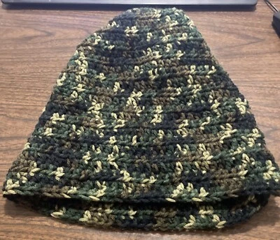 Home Made Camouflage Benie Winter Tobagon Hat Hunting Skiing Sz. L/XL NEW USA - Image 1 of 2