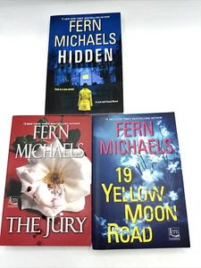 Lot of 3 Fern Michaels Sisterhood Series The Jury 19 Yellow Moon RD Hidden - Picture 1 of 6